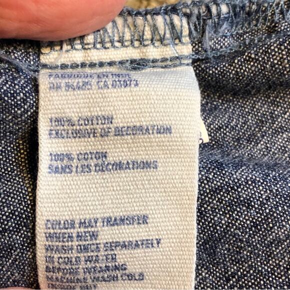 American Eagle Outfitters Denim Blouse Western Cowgirl Long Sleeve Button Front - Picture 11 of 16